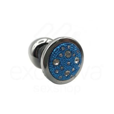 Foto 4 do produto Plug Anal "M" em ABS Atóxico com Formato Cônico e Detalhes de Joias Cravejado - Hard Less | 6,7 x 3,5 cm | Disponível em 14 Cores