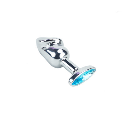 Foto 3 do produto Plug Anal "M" em Aço no Formato de Glande e Detalhe de Pedra na Base - Anal Plug Stainless | 7 x 2,9 cm
