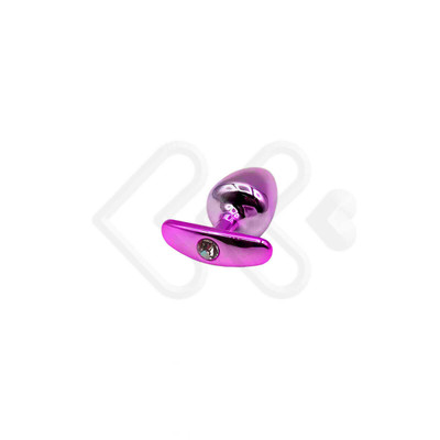 Foto 2 do produto Plug Anal "M" Cônico em Metal com Joia e Base Removível - Hard - 6,8 x 3,2 cm | Disponível em 7 Cores