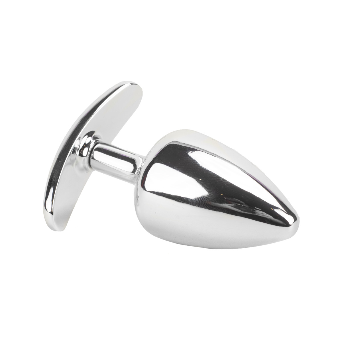 Plug Anal "M" Cônico em Metal com Strass e Base Removível - Hard | 6,8 x 3,2 cm | Disponível em 7 Cores - 14