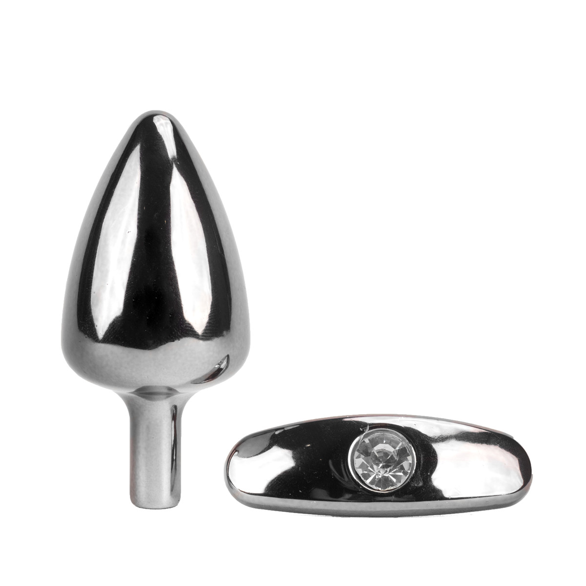 Plug Anal "M" Cônico em Metal com Strass e Base Removível - Hard | 6,8 x 3,2 cm | Disponível em 7 Cores - 3