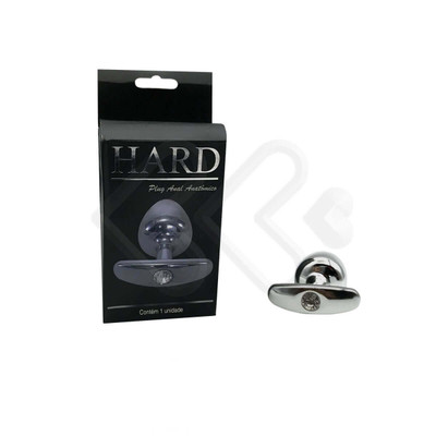 Foto 5 do produto Plug Anal "M" Cônico em Metal com Joia e Base Removível - Hard - 6,8 x 3,2 cm | Disponível em 7 Cores