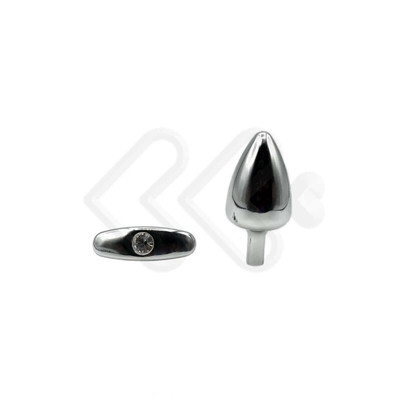 Foto 7 do produto Plug Anal "M" Cônico em Metal com Joia e Base Removível - Hard - 6,8 x 3,2 cm | Disponível em 7 Cores