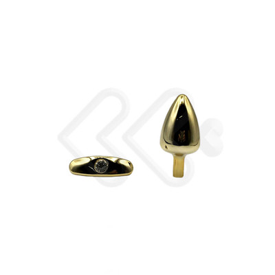 Foto 27 do produto Plug Anal "M" Cônico em Metal com Joia e Base Removível - Hard - 6,8 x 3,2 cm | Disponível em 7 Cores
