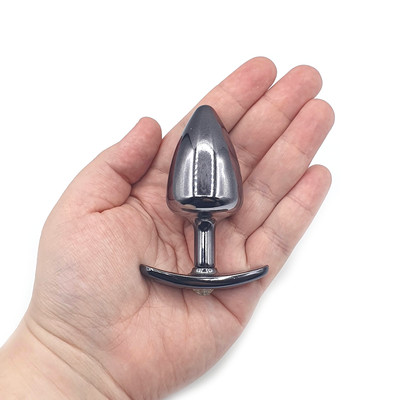 Foto 2 do produto Plug Anal ''M'' em Forma de Cone com 4 Alças Removíveis e Detalhes de Joias - Hard Anal Kit | 6,4 x 3,2 cm | Disponível em 2 Cores