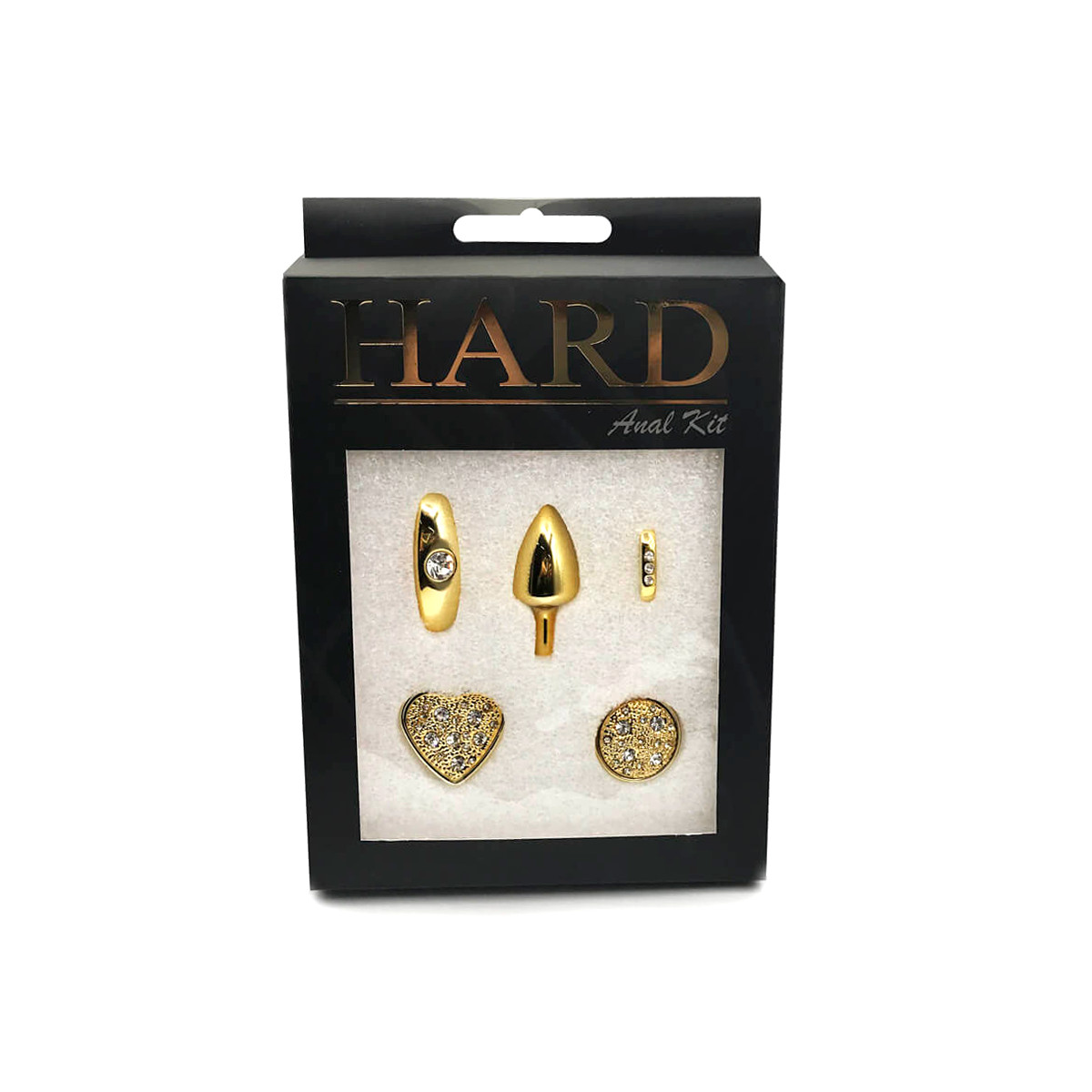 Plug Anal ''M'' em Forma de Cone com 4 Alças Removíveis e Detalhes de Joias - Hard Anal Kit | 6,4 x 3,2 cm | Disponível em 2 Cores - 3