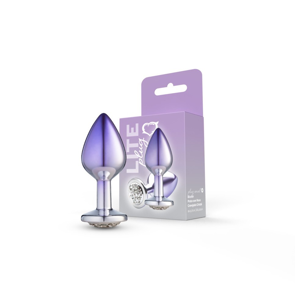 Plug Anal "M" no Formato Cônico com Detalhe de Pedra Brilhante Cravejada na Base - Sexy Fantasy Lite | 7,5 x 3,2 cm | Disponível em 2 Cores - 6