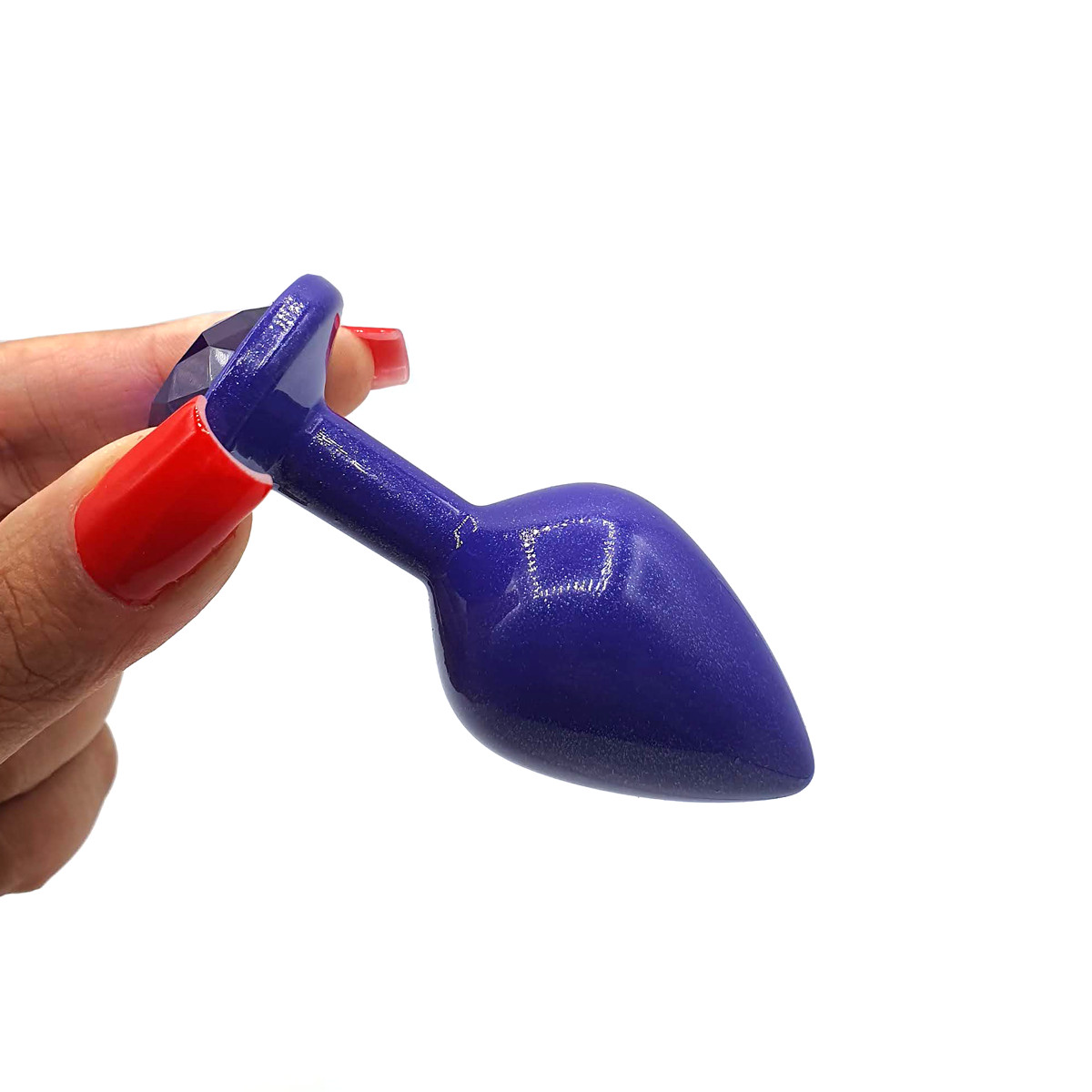 Plug Anal "M" no Formato Cônico com Glitter e Detalhe de Pedra Brilhante na Base - Sexy Fantasy Lite | 7,5 x 3,3 cm - 5