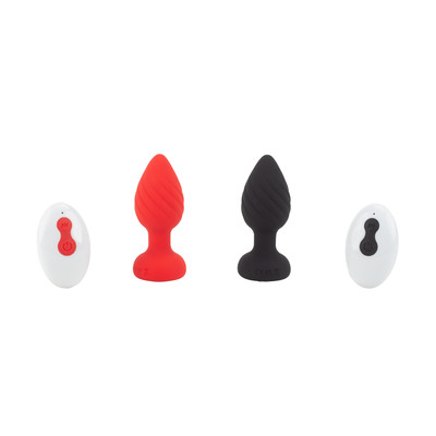 Plug Anal M em Formato Cônico com Textura em Espiral, 10 Modos de Vibração e Controle Remoto Sem Fio - YouVibe | 6,8 x 3,5 cm | Disponível em 2 cores