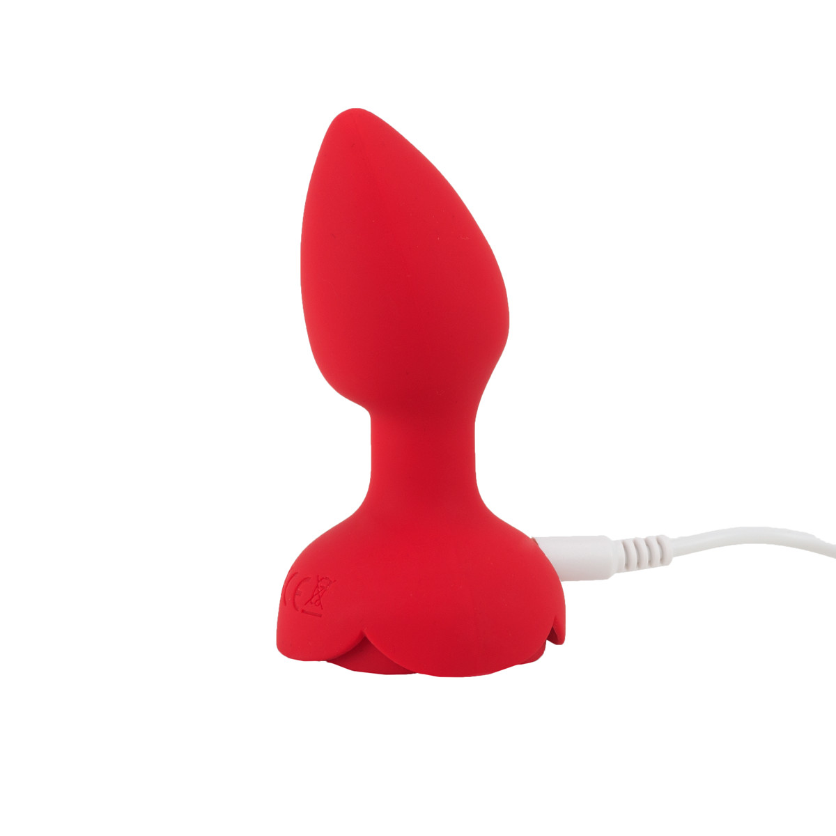 Plug Anal ''M'' no Formato de Flor em Silicone com LED, 7 Modos de Vibração, Rotação e Controle Remoto sem Fio - 7 x 3,4 cm - 4