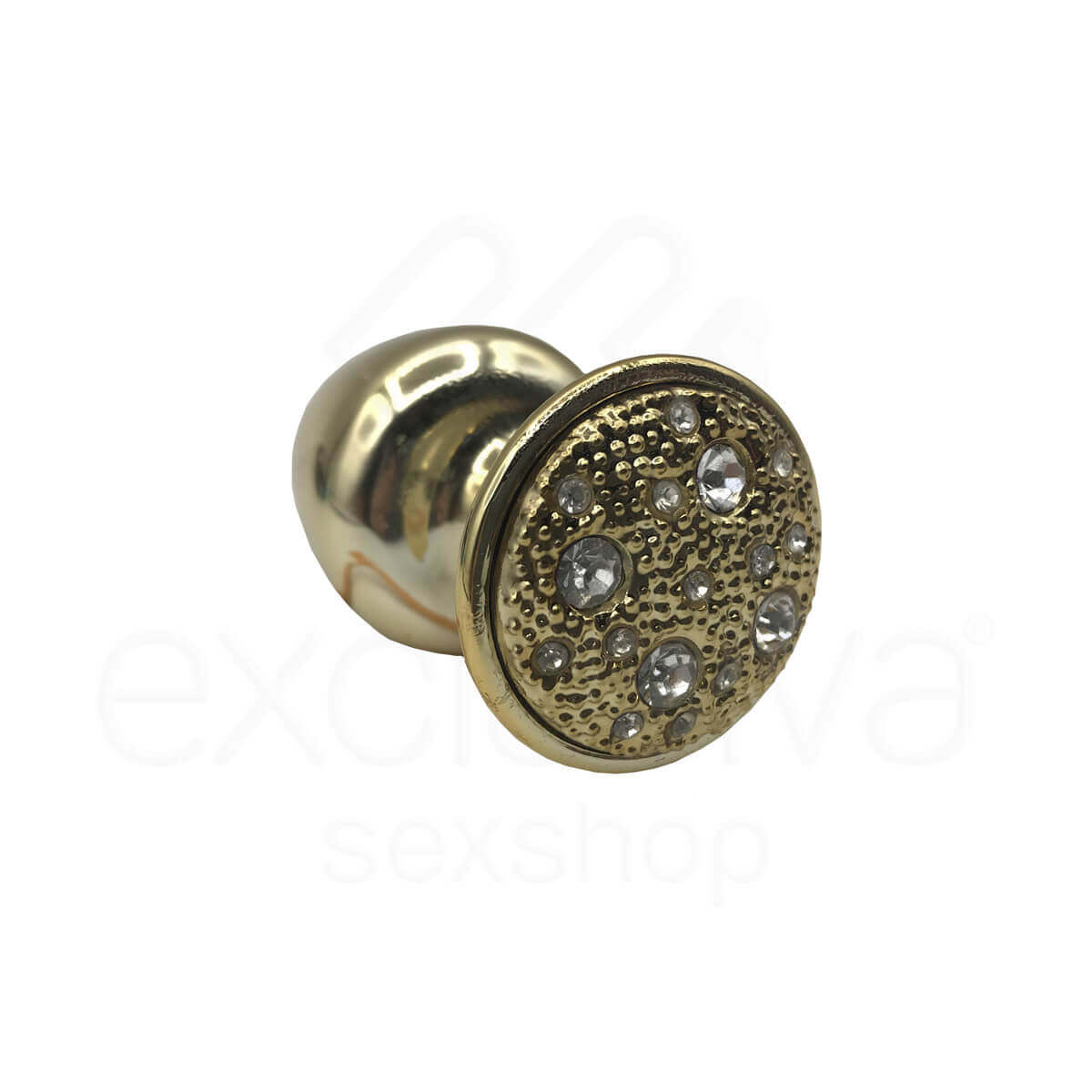 Plug Anal "M" em Metal com Formato Cônico e Detalhes de Joias Cravejado - Hard | 6,6 x 3,4 cm | Disponível em 7 Cores - 14