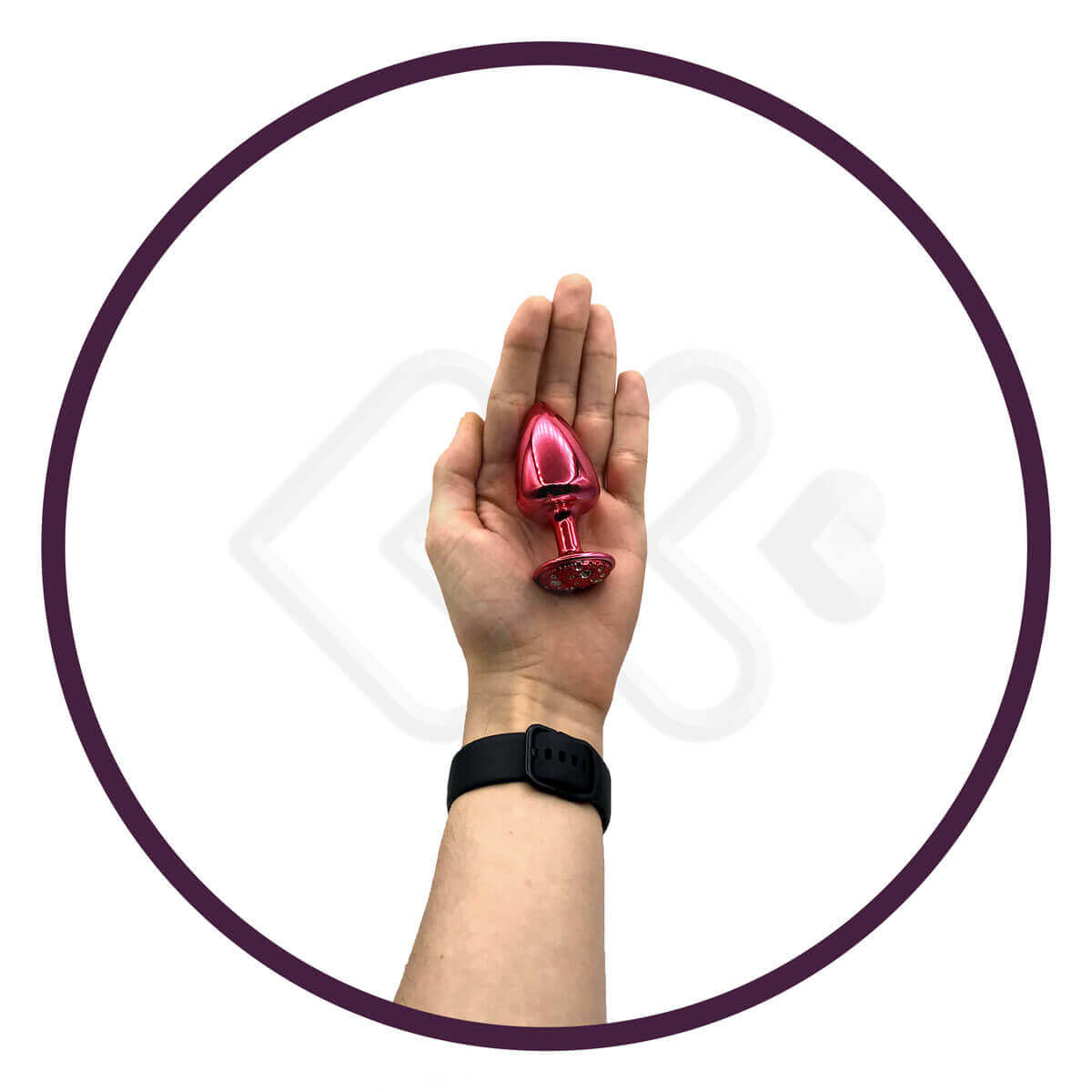 Plug Anal "M" em Metal com Formato Cônico e Detalhes de Joias Cravejado - Hard | 6,6 x 3,4 cm | Disponível em 7 Cores - 8