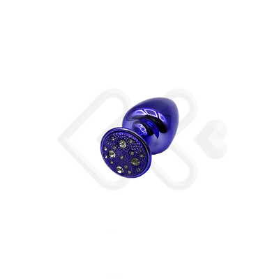 Foto 2 do produto Plug Anal "M" em Metal com Formato Cônico e Detalhes de Joias Cravejado - Hard | 6,6 x 3,4 cm | Disponível em 7 Cores