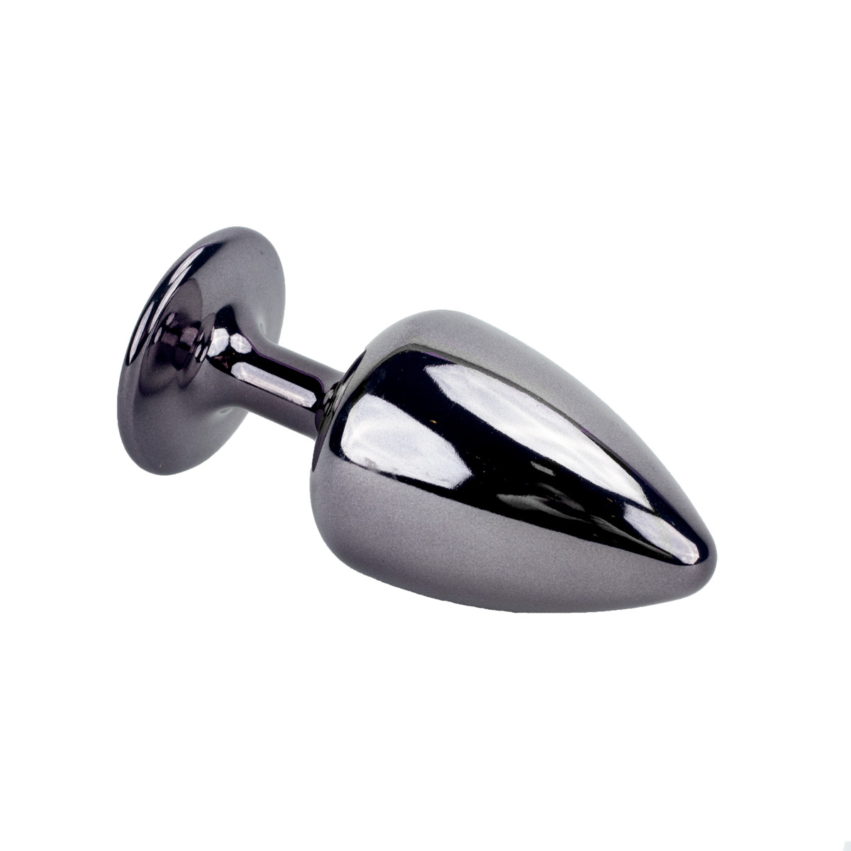 Plug Anal "M" em Metal com Formato Cônico e Pedra na Base - Hard | 6,7 x 3,4 cm | Disponível em 17 Cores - 14