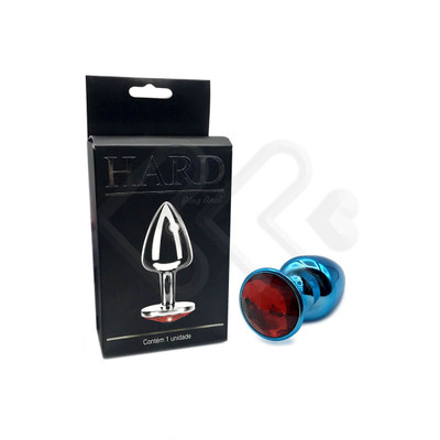 Foto 27 do produto Plug Anal "M" em Metal com Formato Cônico e Pedra na Base - Hard | 6,7 x 3,4 cm | Disponível em Diversas Cores