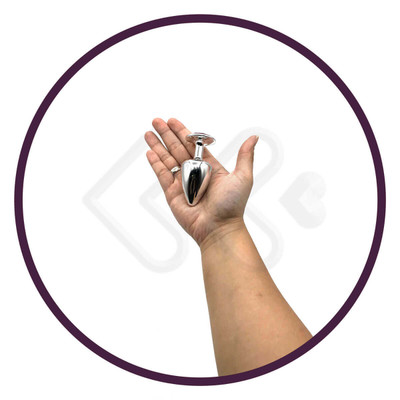 Foto 42 do produto Plug Anal "M" em Metal com Formato Cônico e Pedra na Base - Hard | 6,7 x 3,4 cm | Disponível em Diversas Cores