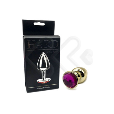 Foto 9 do produto Plug Anal "M" em Metal com Formato Cônico e Pedra na Base - Hard | 6,7 x 3,4 cm | Disponível em Diversas Cores