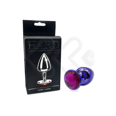 Foto 13 do produto Plug Anal "M" em Metal com Formato Cônico e Pedra na Base - Hard | 6,7 x 3,4 cm | Disponível em Diversas Cores