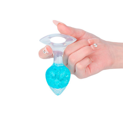 Plug Anal ''M'' de Silicone Platina Com Esfera de Vidro Interna, Alça e Detalhe de Coração - YouVibe | 7,4 x 3,8 cm | Disponível em 6 Cores