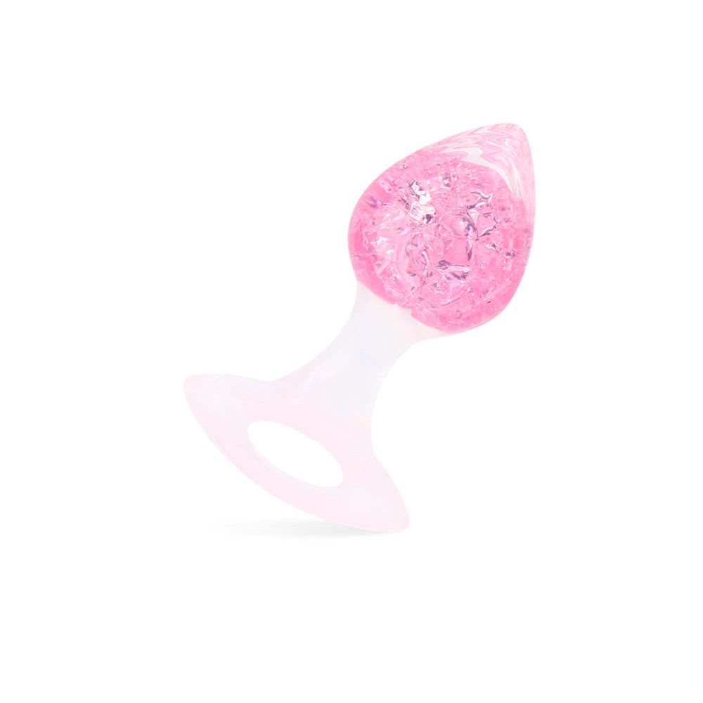 Plug Anal ''M'' de Silicone Platina Com Esfera de Vidro Interna, Alça e Detalhe de Coração - YouVibe | 7,4 x 3,8 cm | Disponível em 6 Cores - 7