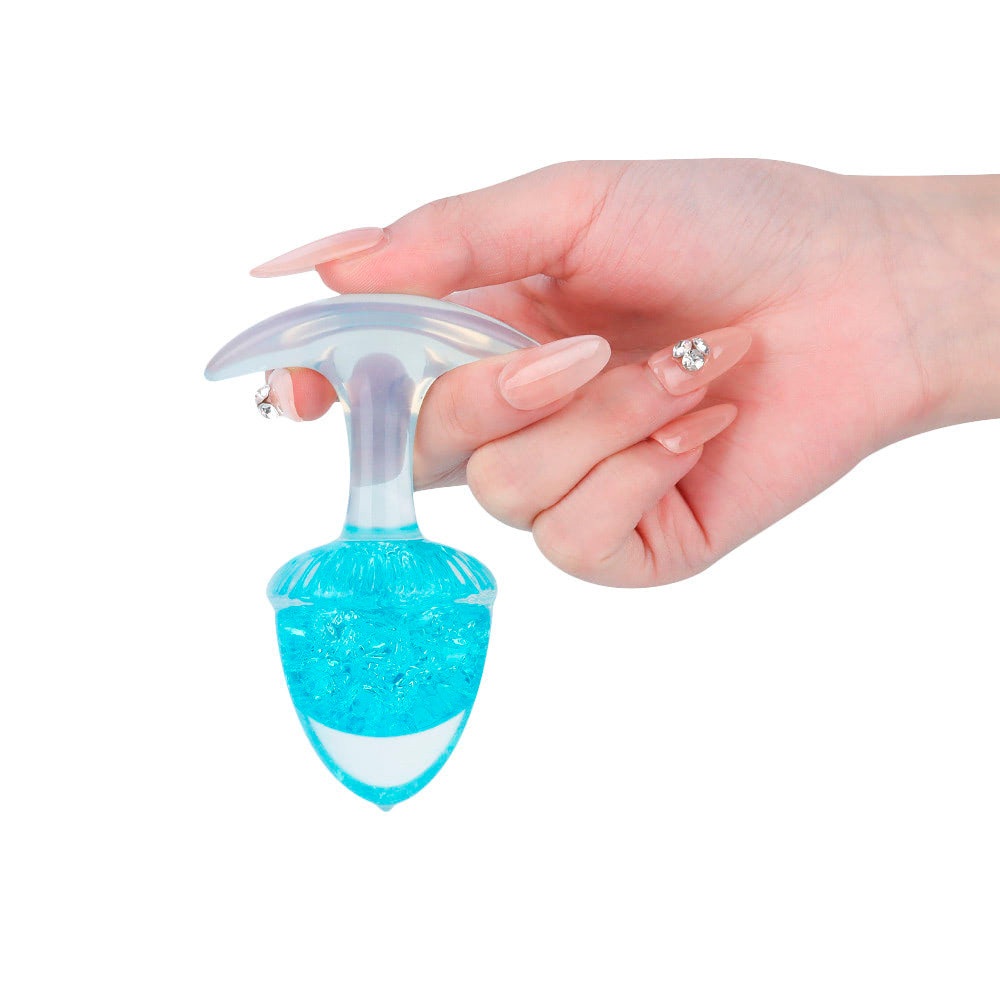 Plug Anal ''M'' de Silicone Platina Com Esfera de Vidro Interna - YouVibe | 7,4 x 3,8 cm | Disponível em 6 Cores - 8