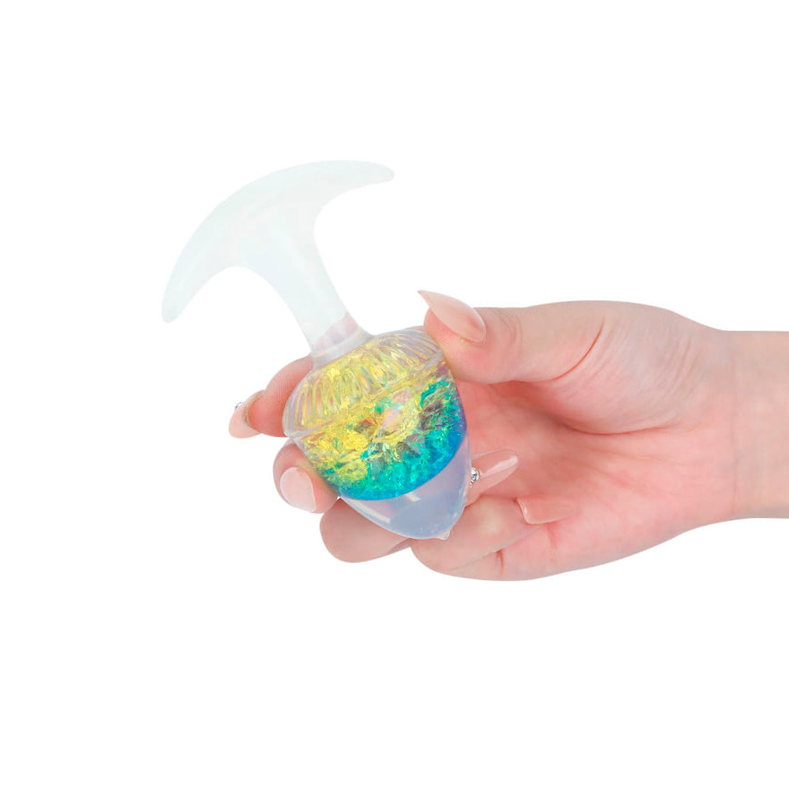 Plug Anal ''M'' de Silicone Platina Com Esfera de Vidro Interna - YouVibe | 7,4 x 3,8 cm | Disponível em 6 Cores - 12