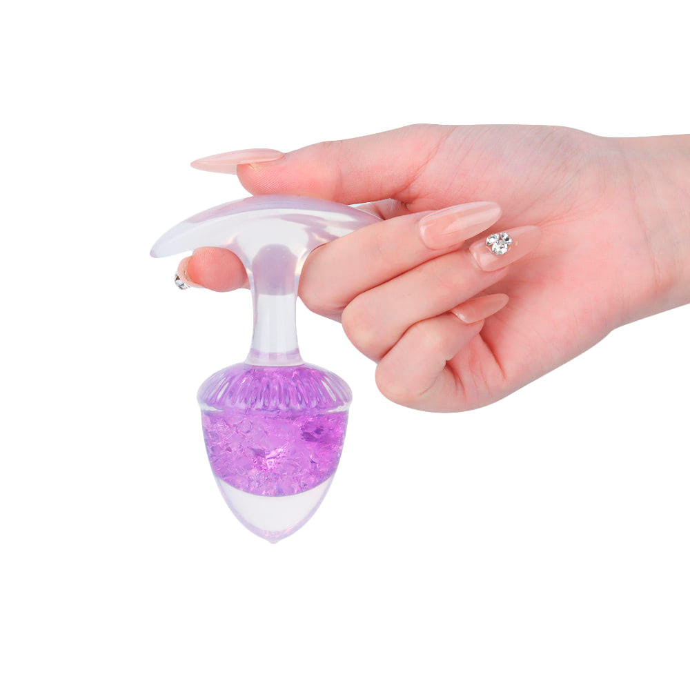 Plug Anal ''M'' de Silicone Platina Com Esfera de Vidro Interna - YouVibe | 7,4 x 3,8 cm | Disponível em 6 Cores - 20