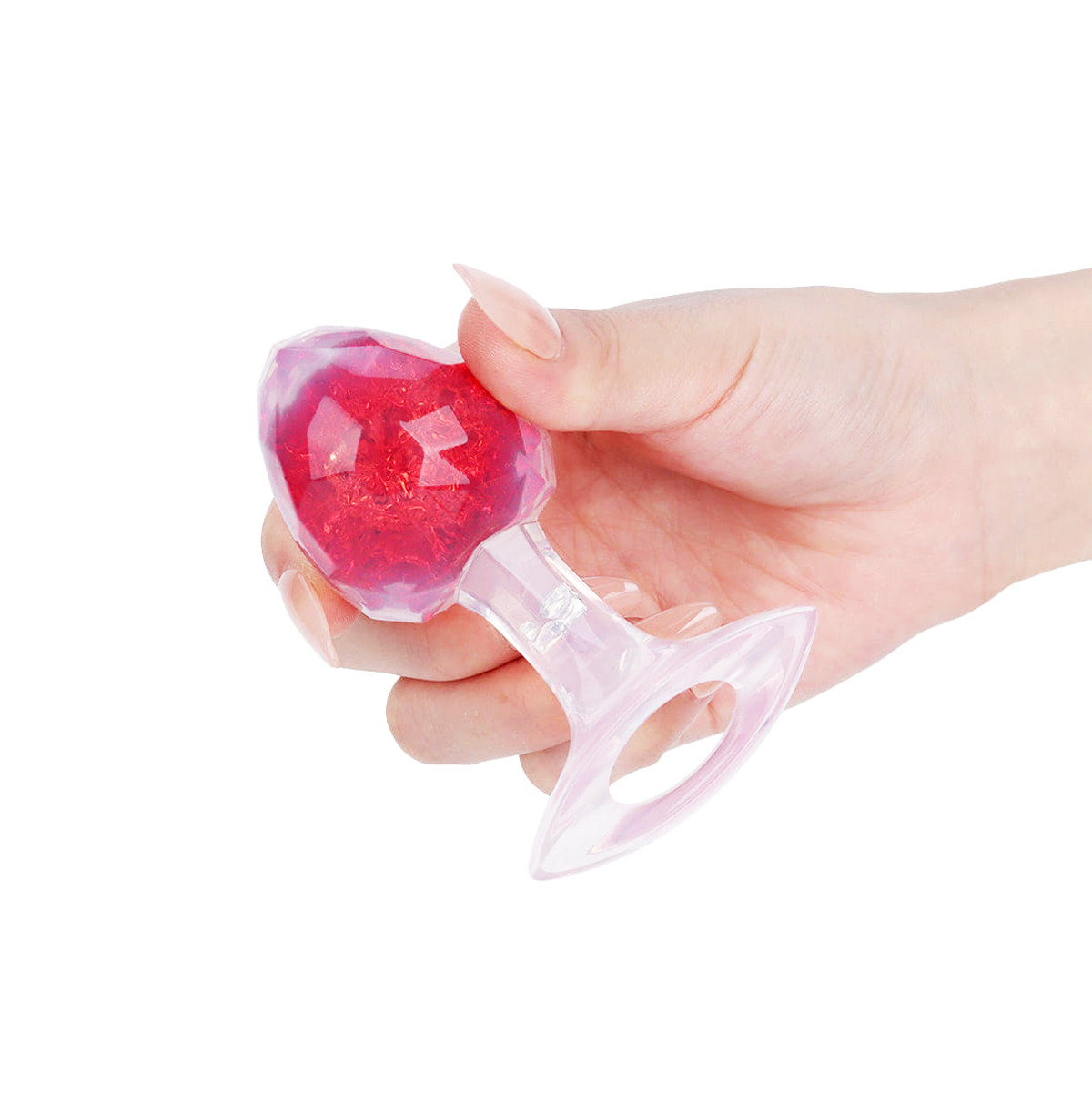 Plug Anal M em Silicone Platina, Formato Cônico com Esfera Interna e Alça de Segurança - YouVibe | 7 x 3,8 cm | Disponível em 5 Cores - 21