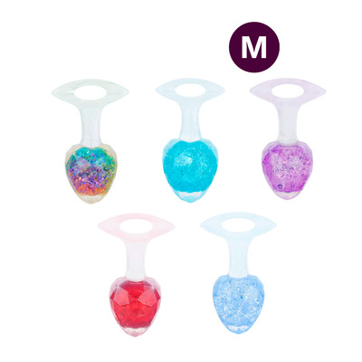 Plug Anal "M" em Silicone Platina, Formato Cônico com Esfera Interna e Alça de Segurança - YouVibe | 7 x 3,8 cm | Disponível em 5 Cores