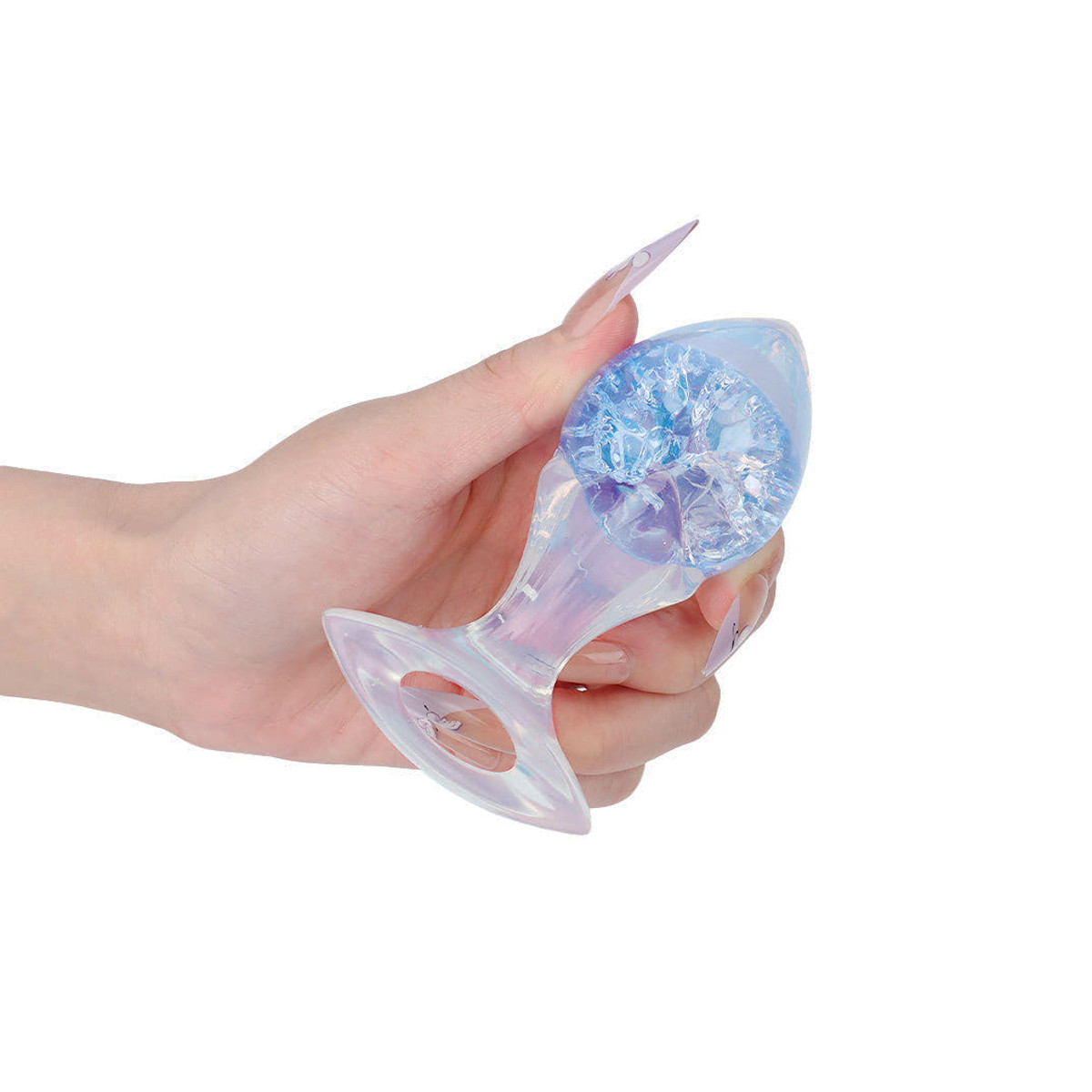 Plug Anal M em Silicone Platina, Formato Cônico com Esfera Interna e Alça de Segurança - YouVibe | 7,2 x 4 cm | Disponível em 6 Cores - 5