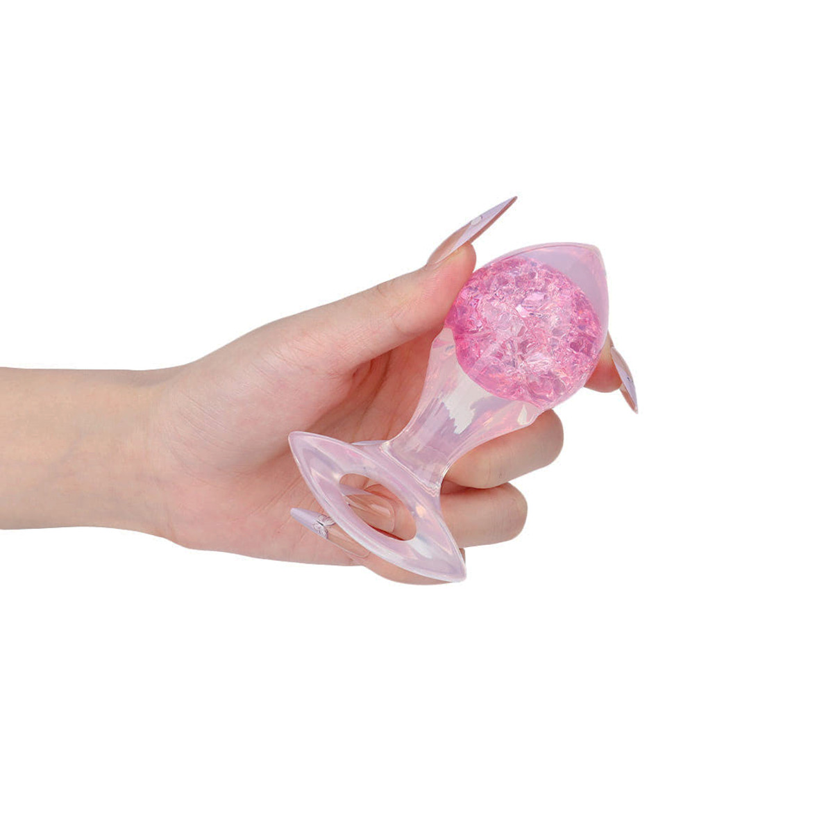 Plug Anal M em Silicone Platina, Formato Cônico com Esfera Interna e Alça de Segurança - YouVibe | 7,2 x 4 cm | Disponível em 6 Cores - 17