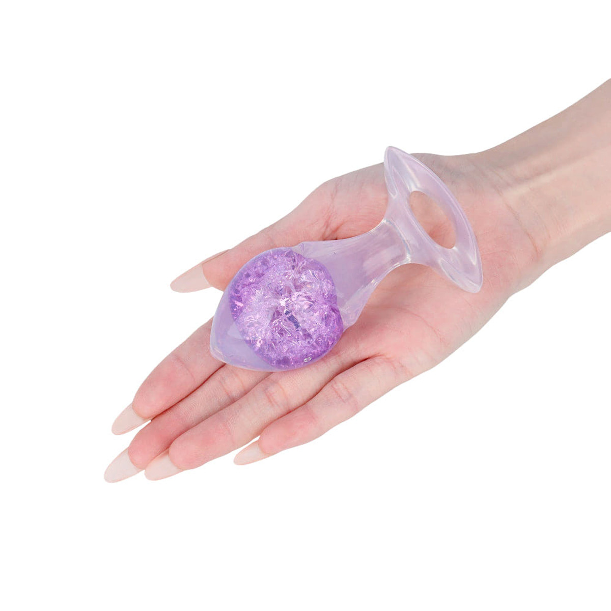 Plug Anal M em Silicone Platina, Formato Cônico com Esfera Interna e Alça de Segurança - YouVibe | 7,2 x 4 cm | Disponível em 6 Cores - 21