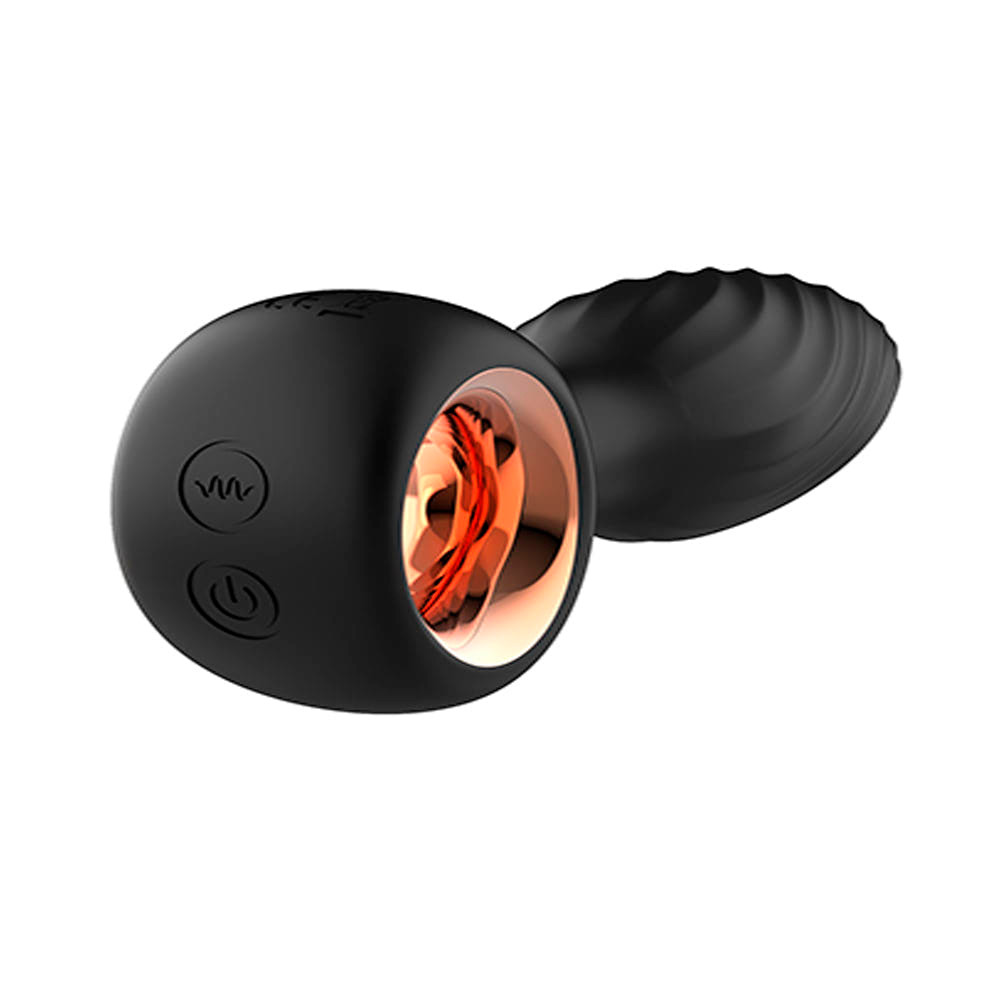 Plug Anal ''M'' em Silicone Sedoso com 9 Modos de Vibrações, Rotações Poderosas e Carregamento vai Cabo USB - AISI Bump Orgasm | 7,5 x 3,4 cm - 5