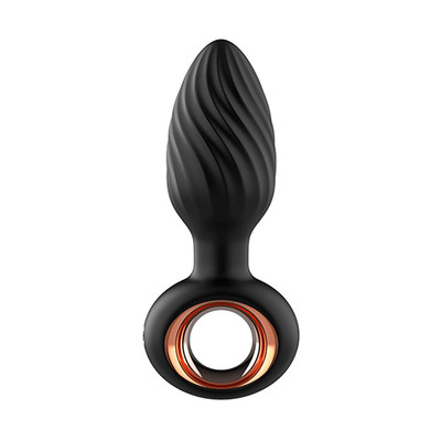 Plug Anal ''M'' em Silicone Sedoso com 9 Modos de Vibrações, Rotações Poderosas e Carregamento vai Cabo USB - AISI Bump Orgasm | 7,5 x 3,4 cm