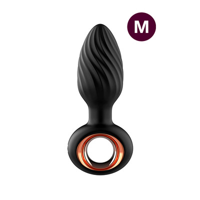 Plug Anal ''M'' em Silicone Sedoso com 9 Modos de Vibrações, Rotações Poderosas e Carregamento vai Cabo USB - AISI Bump Orgasm | 7,5 x 3,4 cm