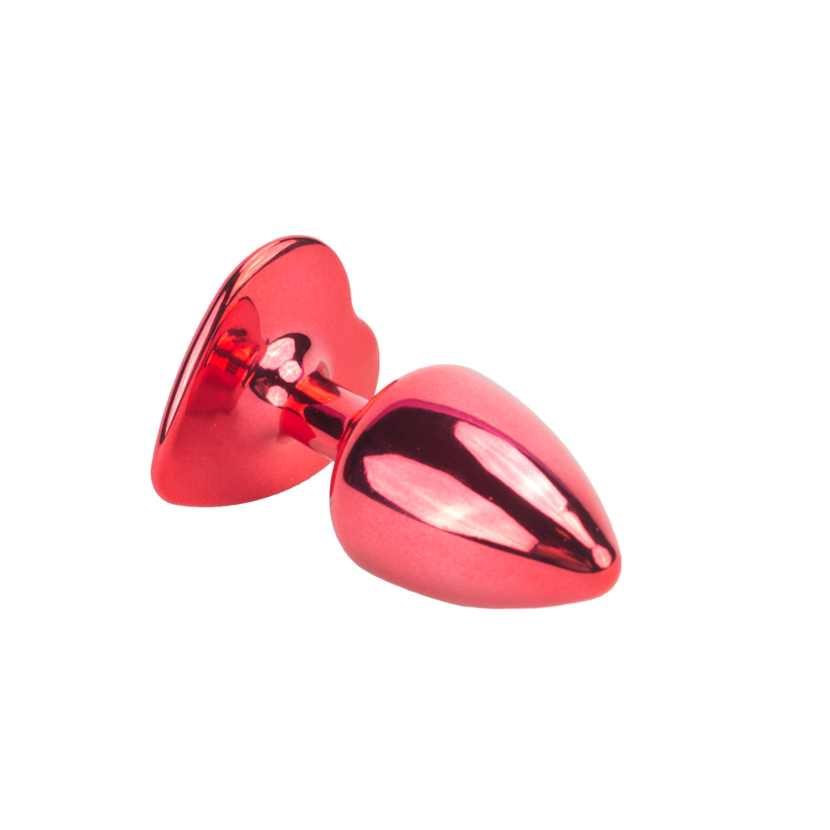 Plug Anal em Metal com Formato Cônico e Joia em Detalhe de Coração - Hard | 6 x 2,9 cm | Disponível em 4 Cores - 6