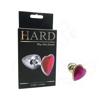 Foto 13 do produto Plug Anal em Metal com Formato Cônico e Joia em Detalhe de Coração - Hard | 5,6 x 2,9 cm | Disponível em 4 Cores