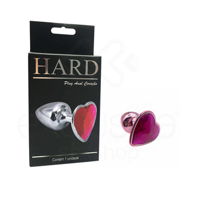 Foto 9 do produto Plug Anal em Metal com Formato Cônico e Joia em Detalhe de Coração - Hard | 5,6 x 2,9 cm | Disponível em 4 Cores