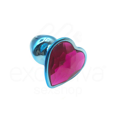 Foto 7 do produto Plug Anal em Metal com Formato Cônico e Joia em Detalhe de Coração - Hard | 5,6 x 2,9 cm | Disponível em 4 Cores