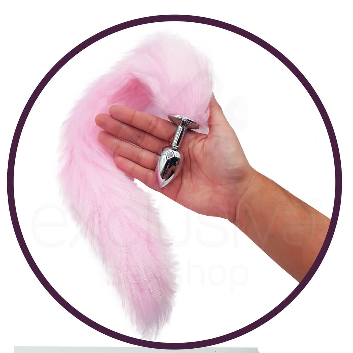 Plug Anal de Metal em Formato Cônico e Realístico Rabo de Raposa - Sexy Import | Disponível em 2 Cores - 4