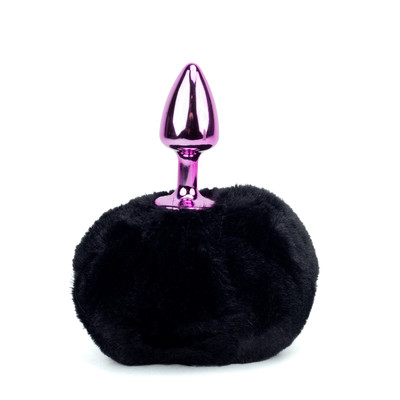 Foto 2 do produto Plug Anal Tamanho ''P'' em Metal com Pompom - 5,4 x 2,6 cm | Hard | Disponível em 10 Cores
