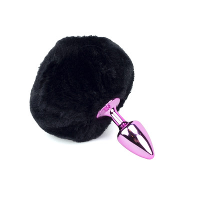 Plug Anal Tamanho ''P'' em Metal com Pompom - 5,4 x 2,6 cm | Hard | Disponível em 10 Cores