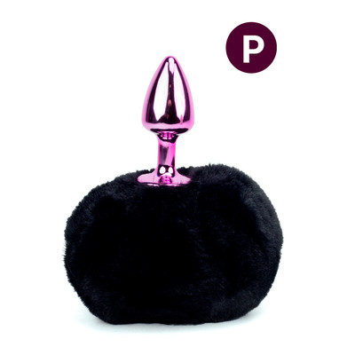 Plug Anal Tamanho ''P'' em Metal com Pompom - 5,4 x 2,6 cm | Hard | Disponível em 10 Cores