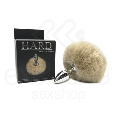 Foto 19 do produto Plug Anal Tamanho ''P'' em Metal com Pompom - 5,4 x 2,6 cm | Hard | Disponível em 10 Cores