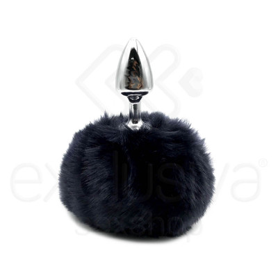 Foto 10 do produto Plug Anal Tamanho ''P'' em Metal com Pompom - 5,4 x 2,6 cm | Hard | Disponível em 10 Cores