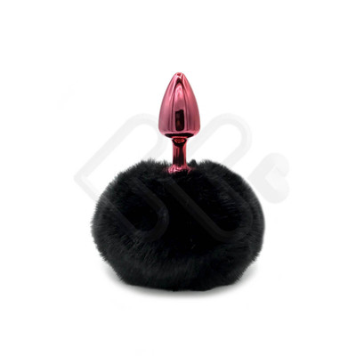 Foto 6 do produto Plug Anal Tamanho ''P'' em Metal com Pompom - 5,4 x 2,6 cm | Hard | Disponível em 10 Cores