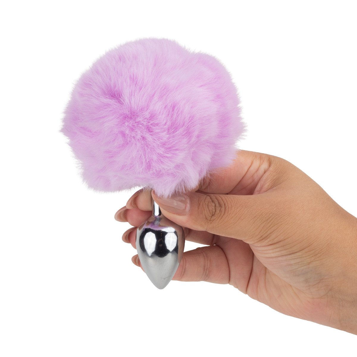 Plug Anal Tamanho "P" em Metal com Pompom - Anal Plug Stainless | 5,8 x 2,7 cm | Disponível em 7 Cores - 10