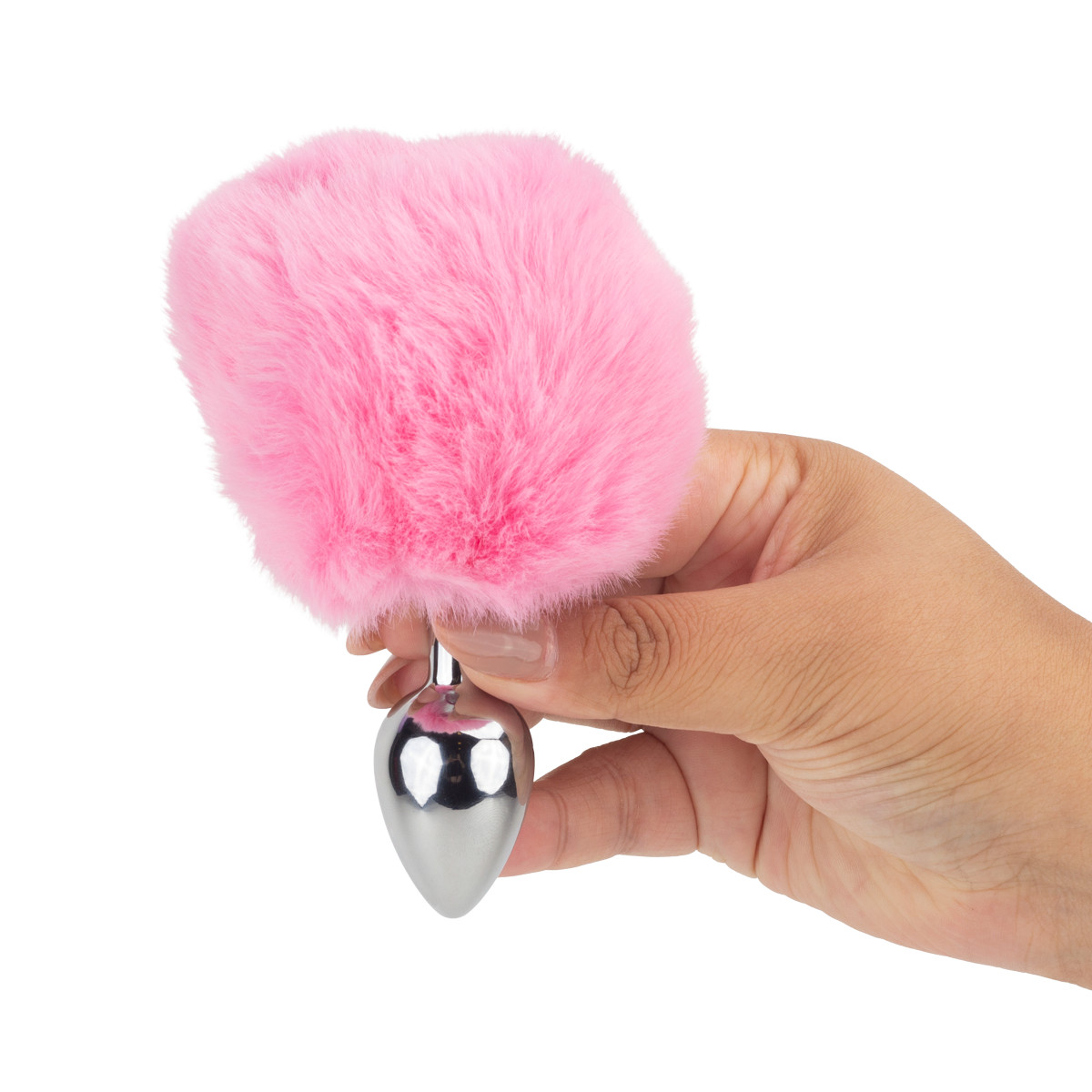 Plug Anal Tamanho "P" em Metal com Pompom - Anal Plug Stainless | 5,8 x 2,7 cm | Disponível em 7 Cores - 6