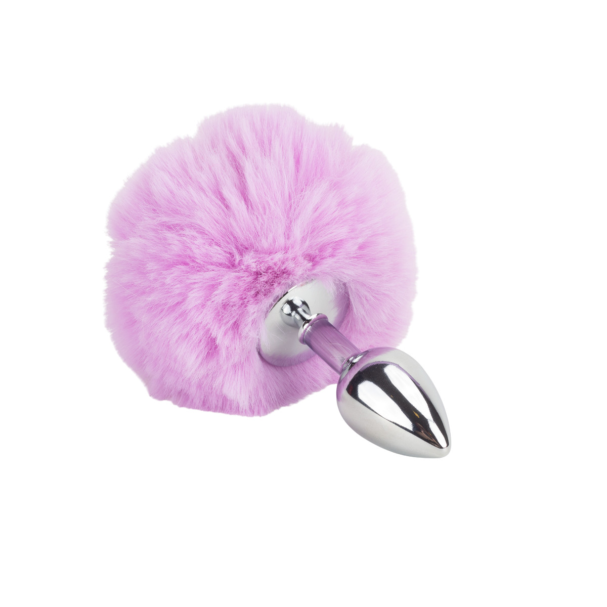 Plug Anal Tamanho "P" em Metal com Pompom - Anal Plug Stainless | 5,8 x 2,7 cm | Disponível em 7 Cores - 7