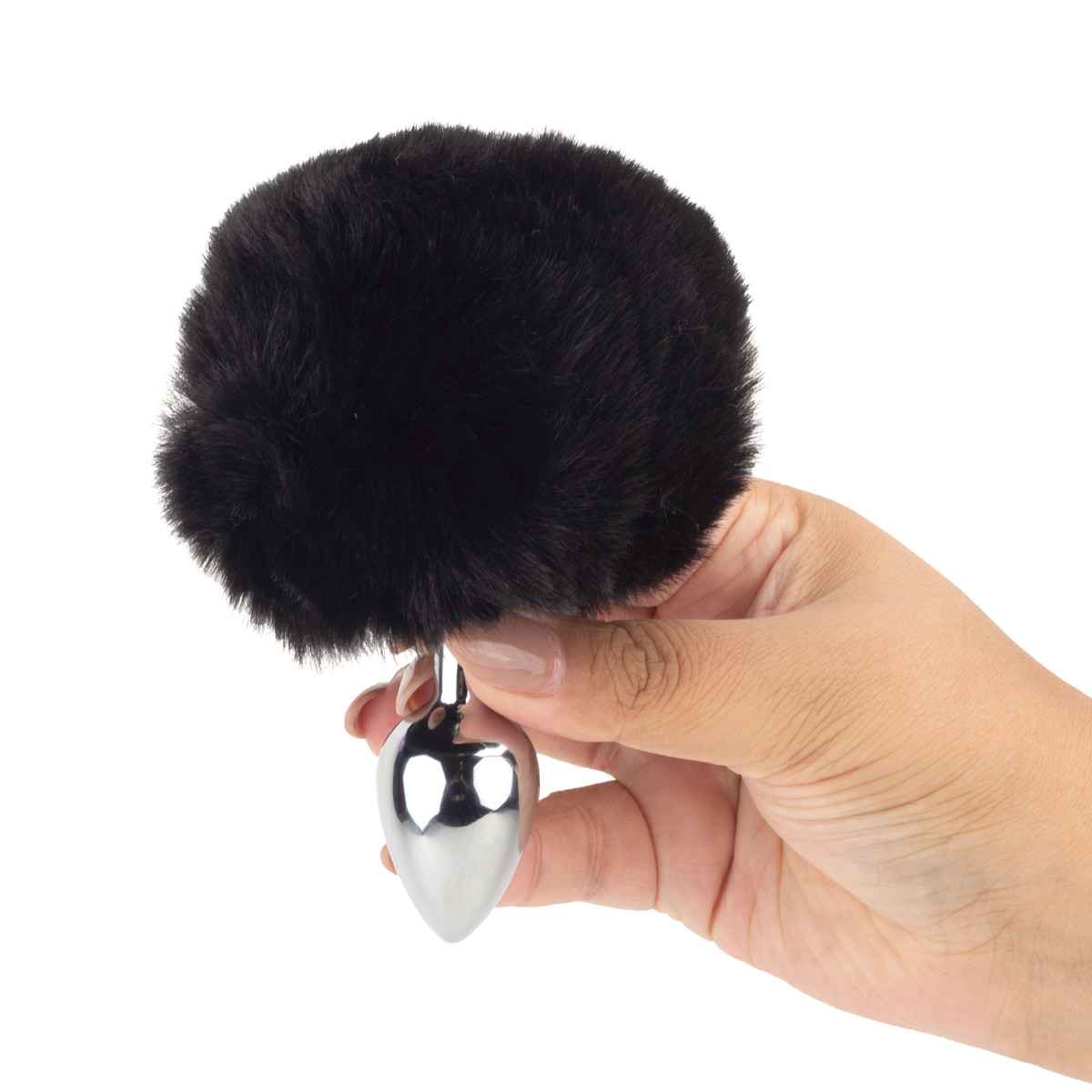 Plug Anal Tamanho "P" em Metal com Pompom - Anal Plug Stainless | 5,8 x 2,7 cm | Disponível em 7 Cores - 14